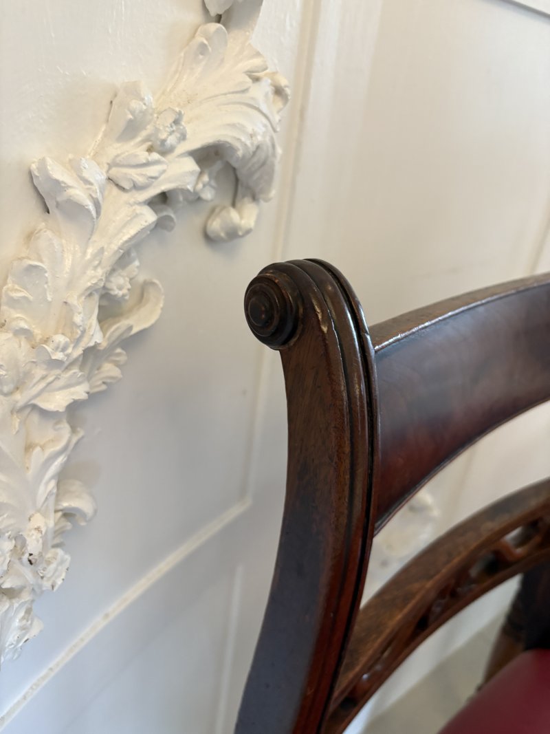 Set of 4 Antique George III Quality Mahogany Dining Chairs - Image 8